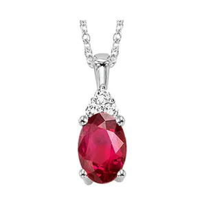 10KT White Gold & Diamond Classic Book 10K Birthstone Ensembles Neckwear Pendant  - 1/10 ctw