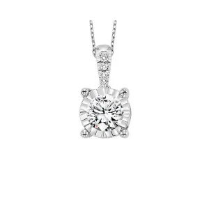 14KT White Gold & Diamond Neckwear Pendant -1/3 ctw