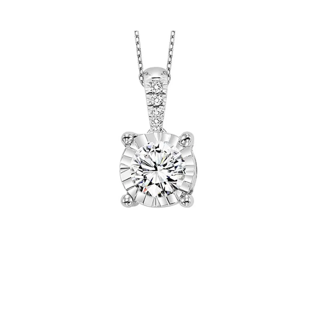14KT White Gold & Diamond Neckwear Pendant -1/3 ctw