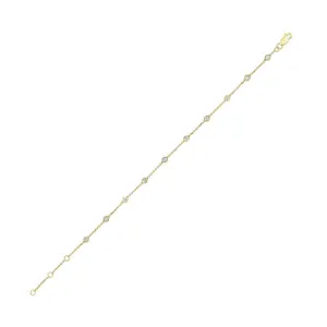 14KT Yellow Gold & Diamond Diamonds By The Yard Bracelet & Necklace Bracelet  - 1/2 ctw