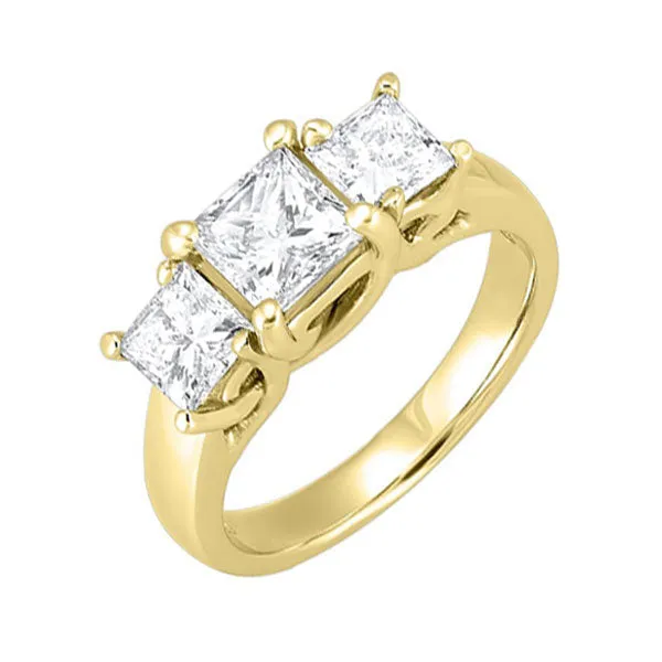 14KT Yellow Gold Sparkle Fashion Ring - 1-1/2 ctw