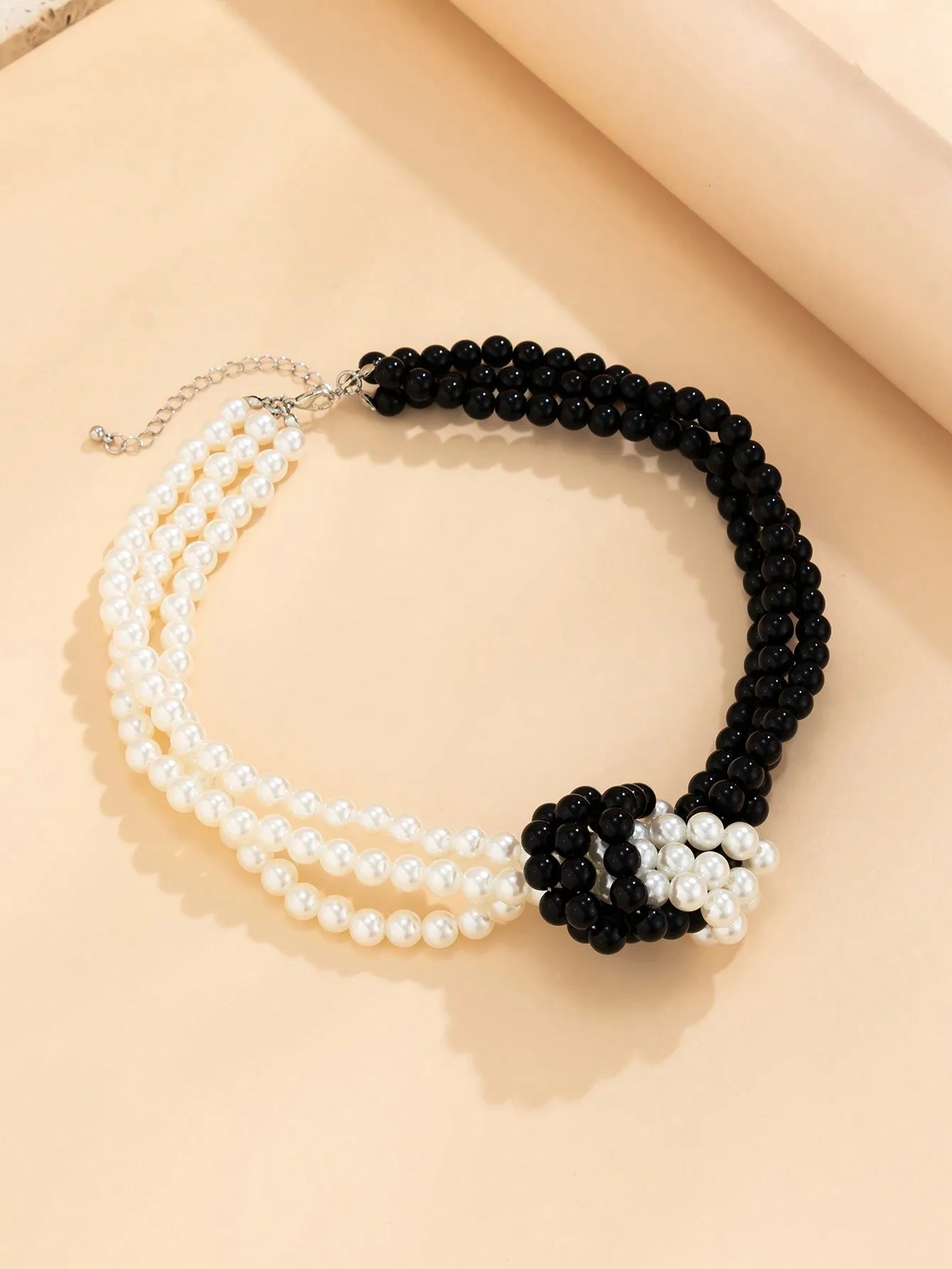 1pc Stylish Faux Pearl Bead Clavicle Necklace