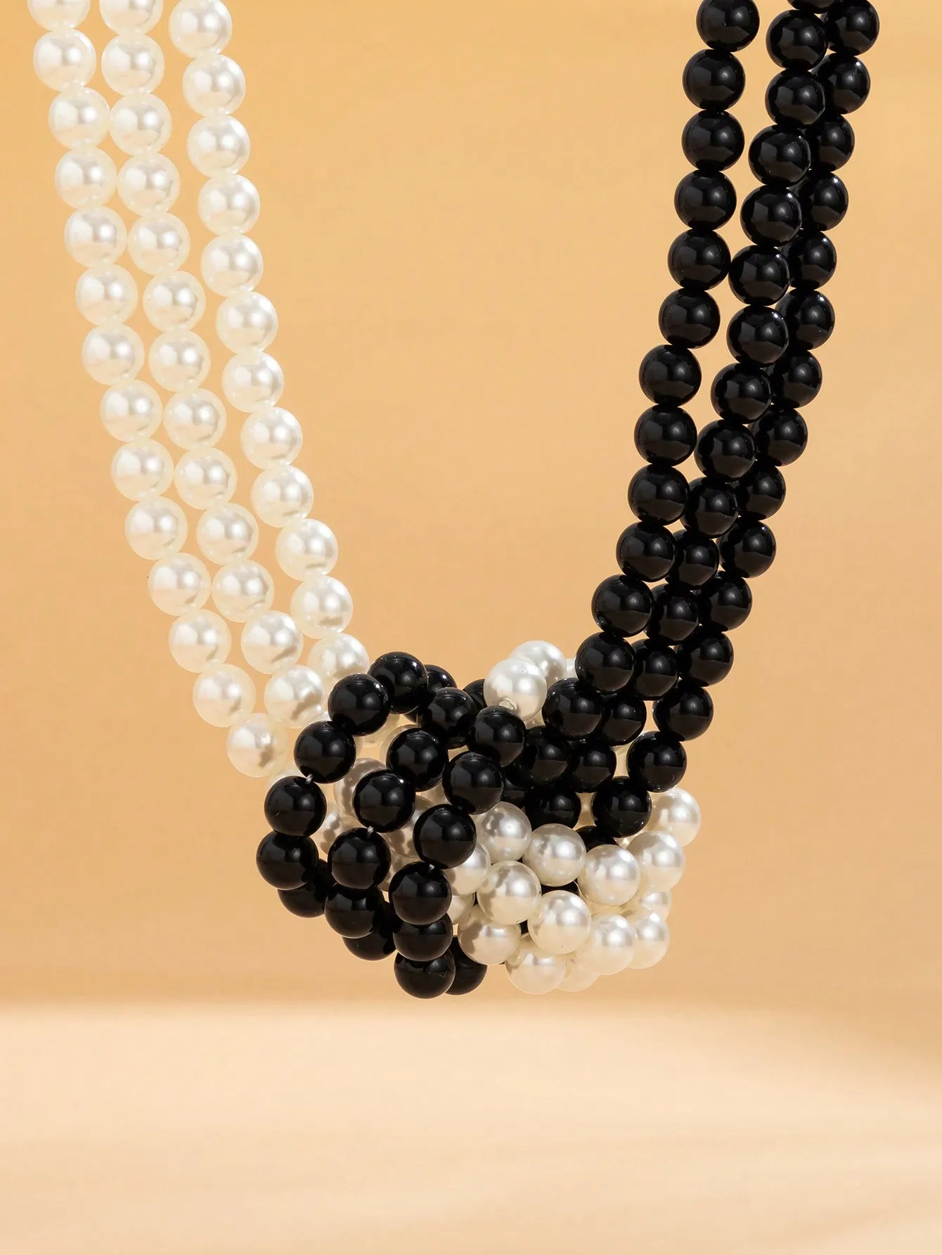 1pc Stylish Faux Pearl Bead Clavicle Necklace