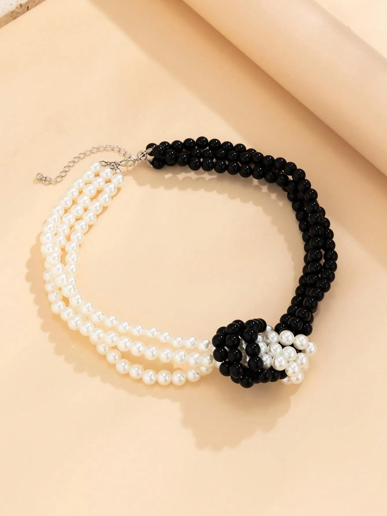 1pc Stylish Faux Pearl Bead Clavicle Necklace