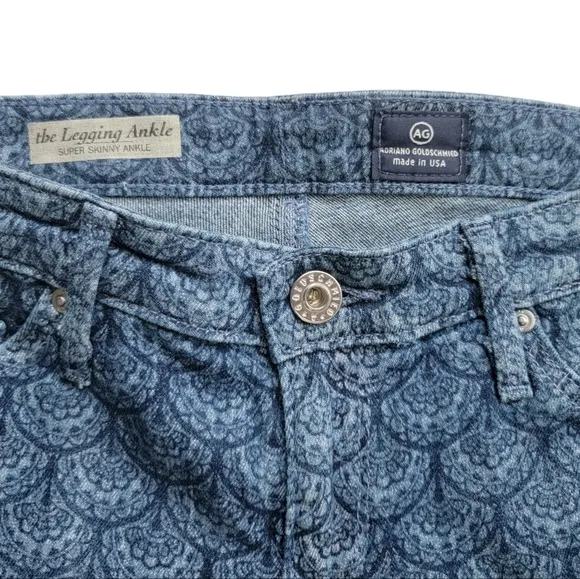 AG Adriano Goldschmied The Legging Ankle Jeans In Scallop Light Size 26