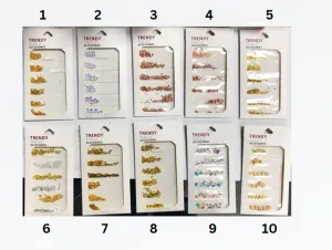 Artdone  10 boxes Nail Rhinestones, Nail Gems Nail Diamonds, Nail Art Studs Nail Crystals Nail Sequins for Nails Kit for Nail Art Supplies Accessories #9