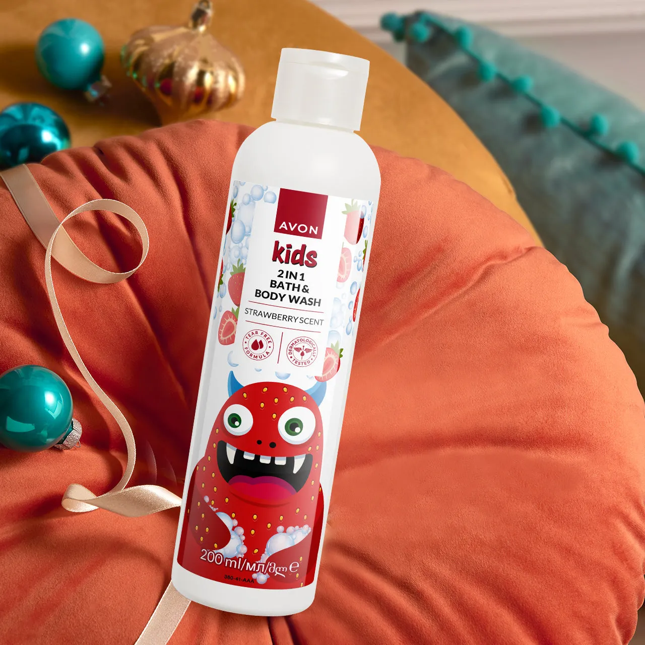 Avon Kids Little Monsters Strawberry 2-In-1 Bath & Body Wash 200g