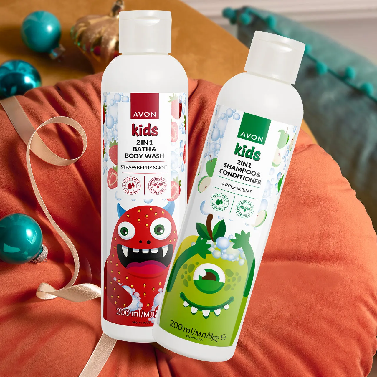 Avon Kids Little Monsters Strawberry 2-In-1 Bath & Body Wash 200g