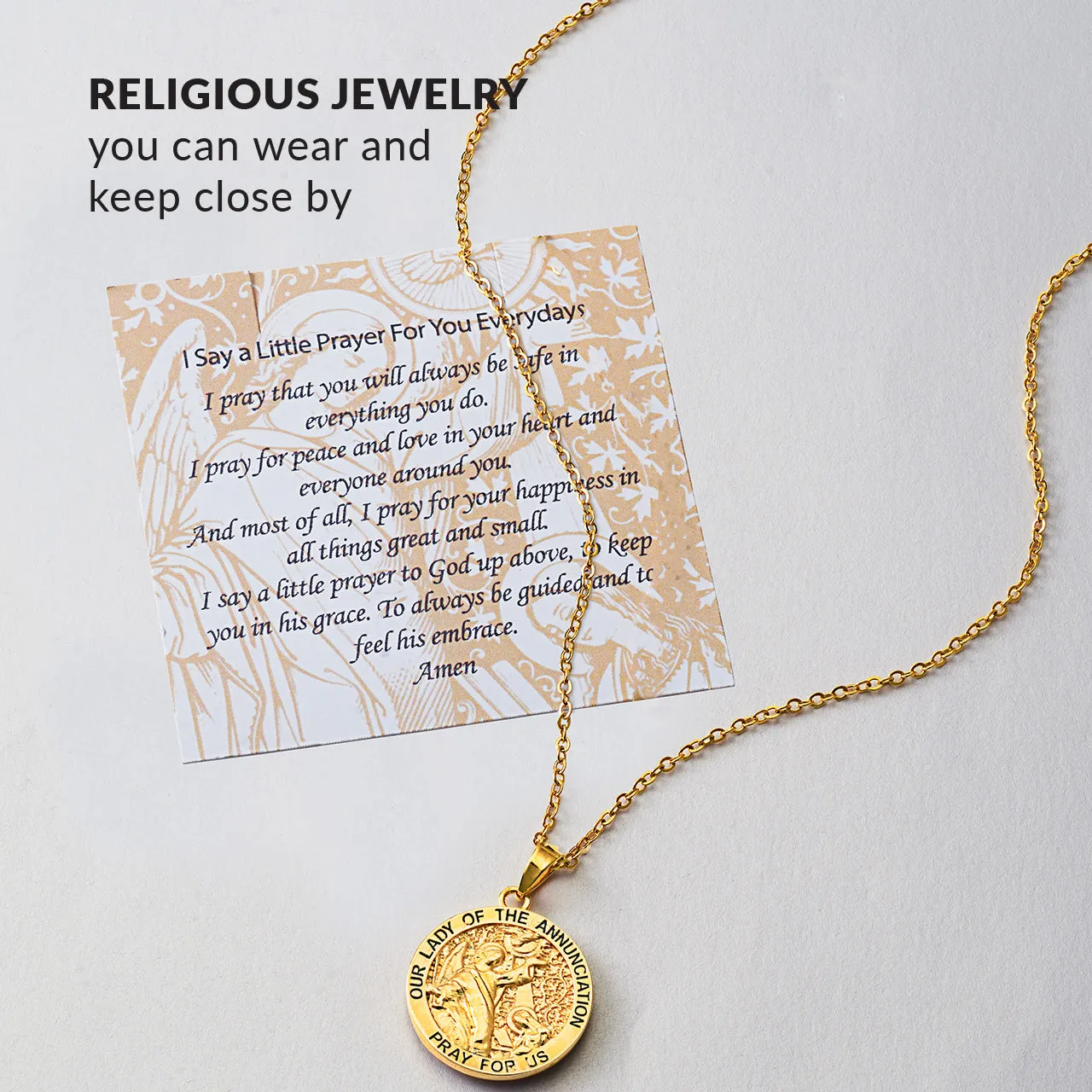 Avon MARY OF ANNUNCIATION NECKLACE ADULTS