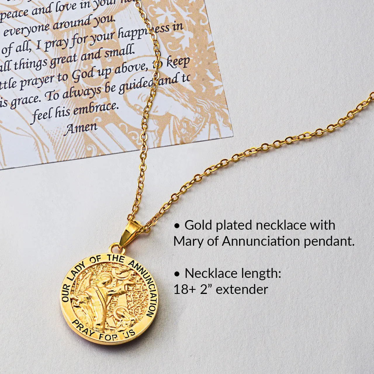 Avon MARY OF ANNUNCIATION NECKLACE ADULTS
