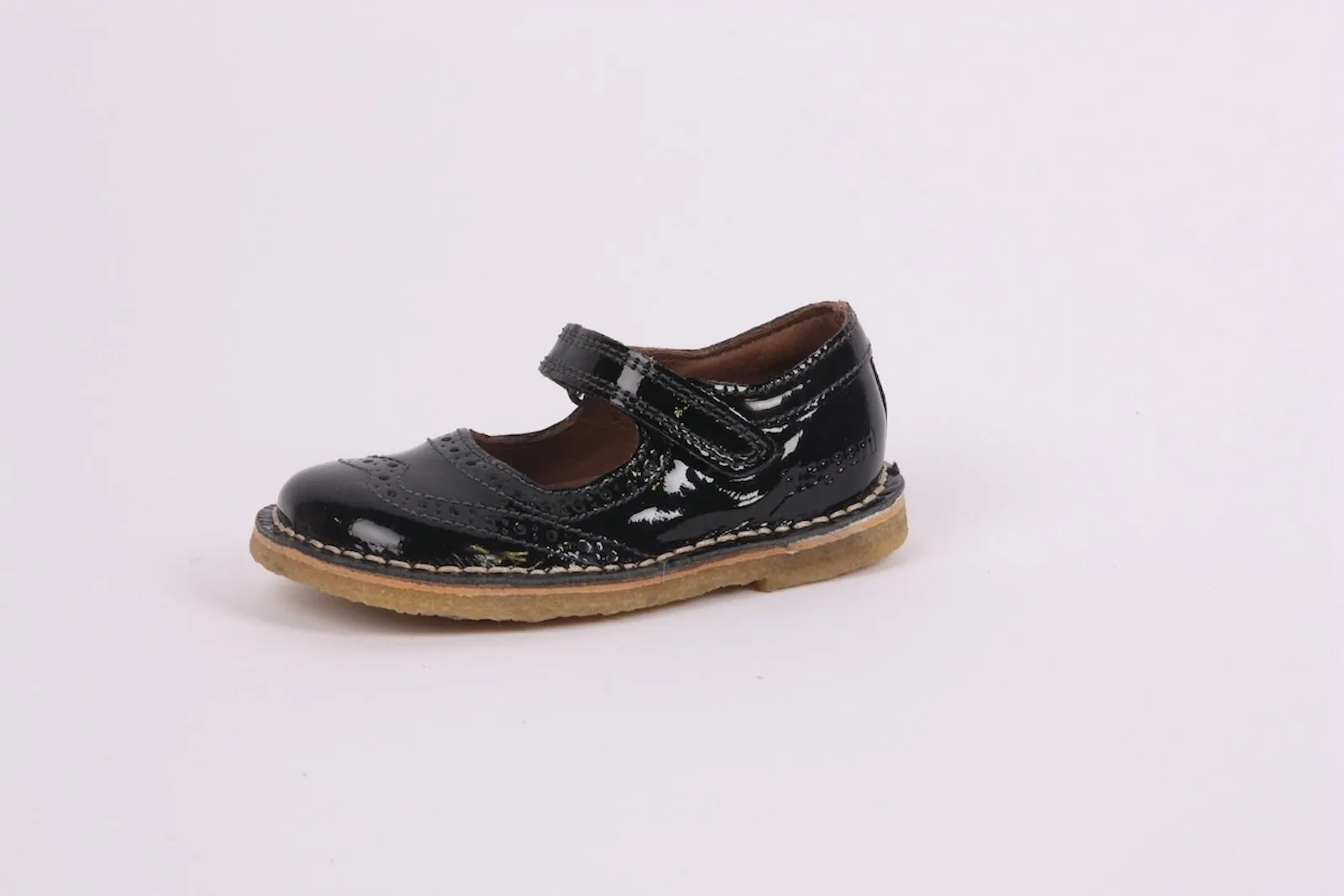 Bisgaard Nero Brogue Patent Mary Janes