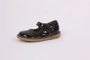Bisgaard Nero Brogue Patent Mary Janes