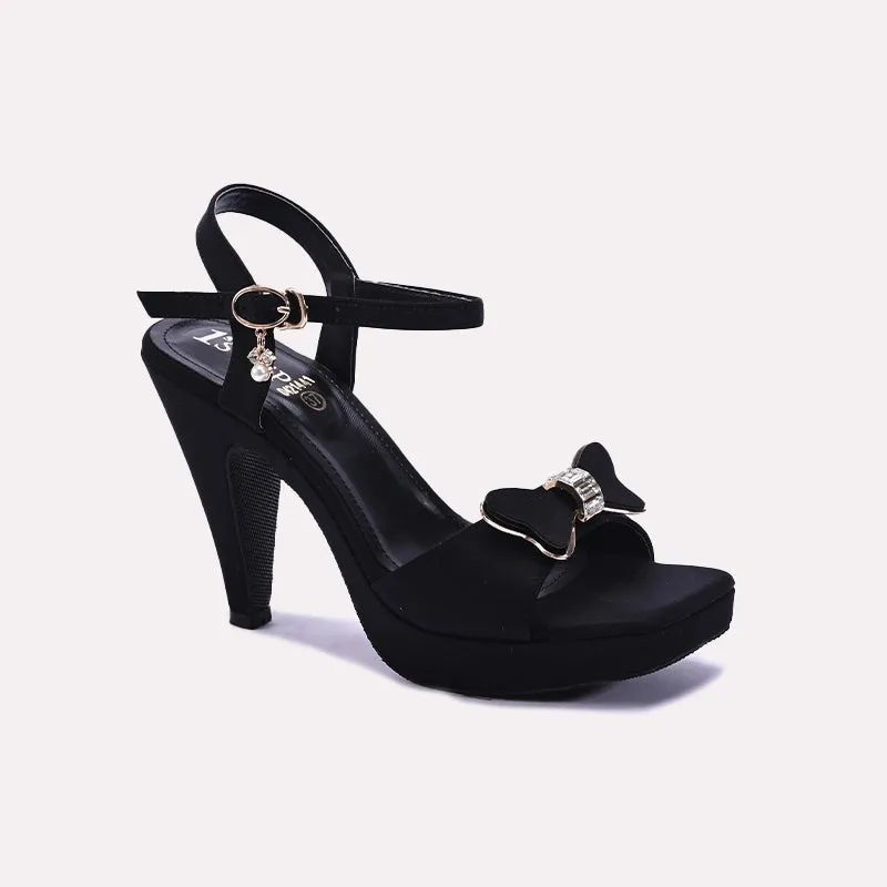 Black Pointed Heel Casual Sandals 0421441