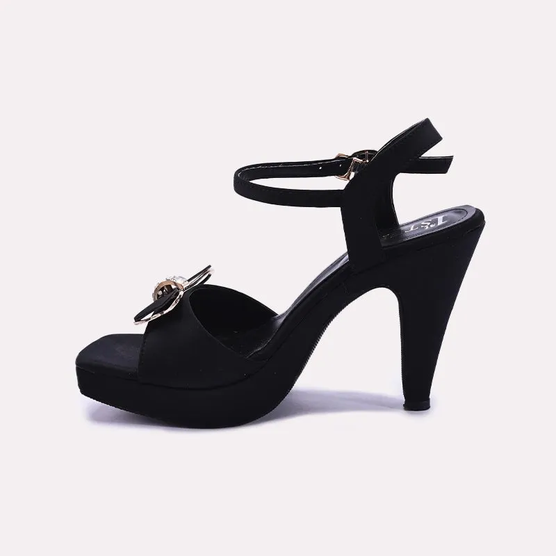 Black Pointed Heel Casual Sandals 0421441