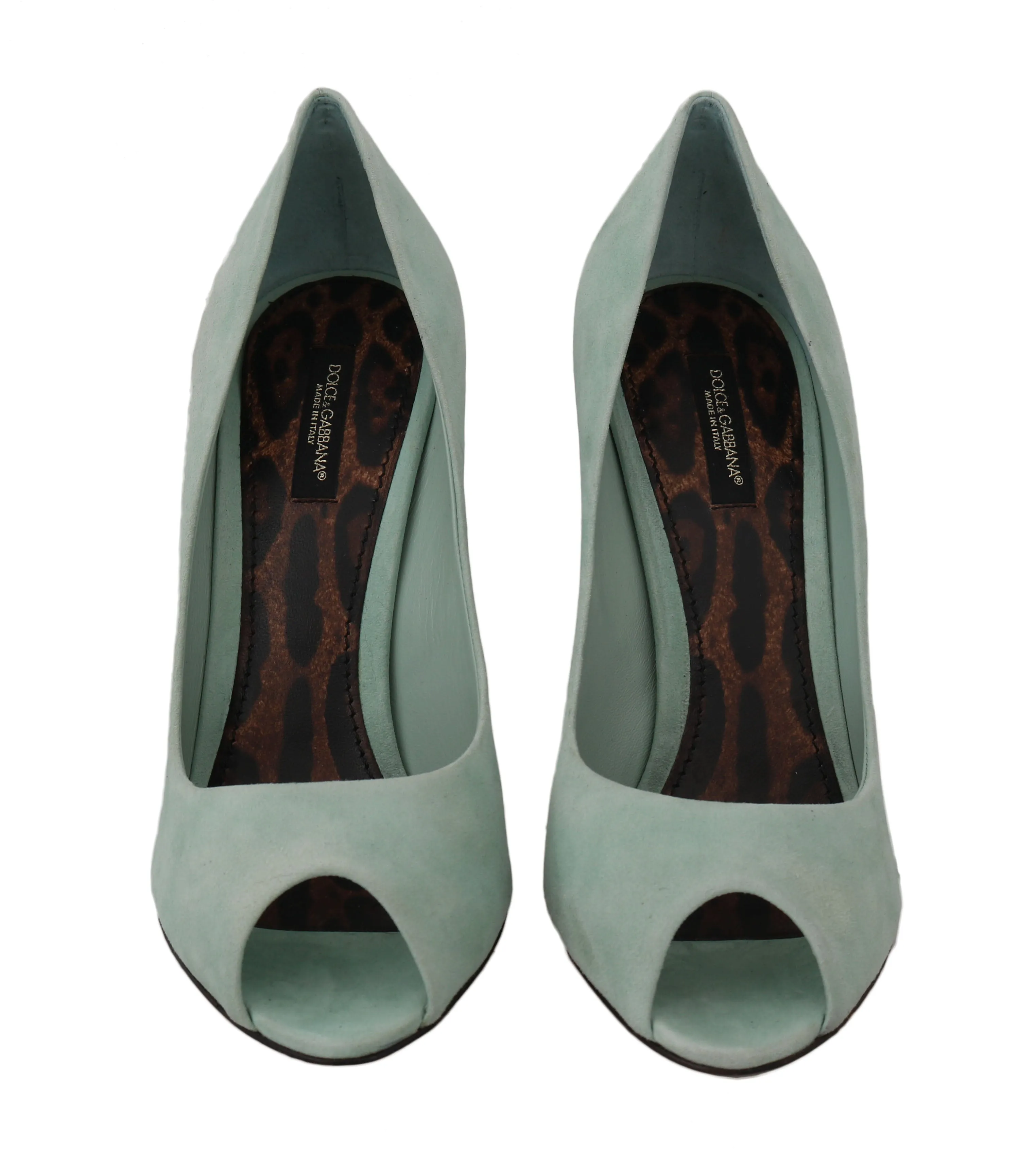 Blue Suede Stiletto Open Peep