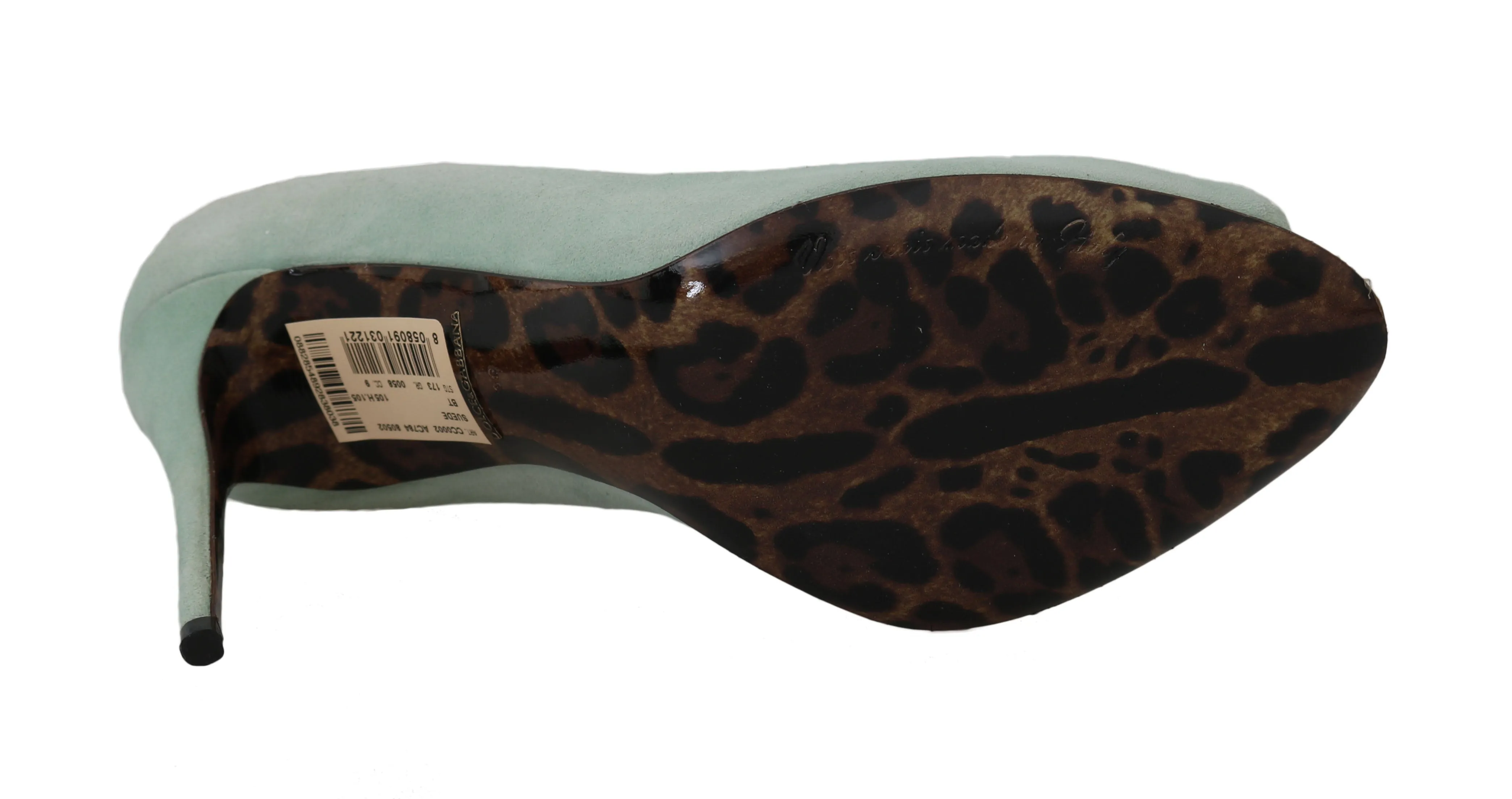 Blue Suede Stiletto Open Peep