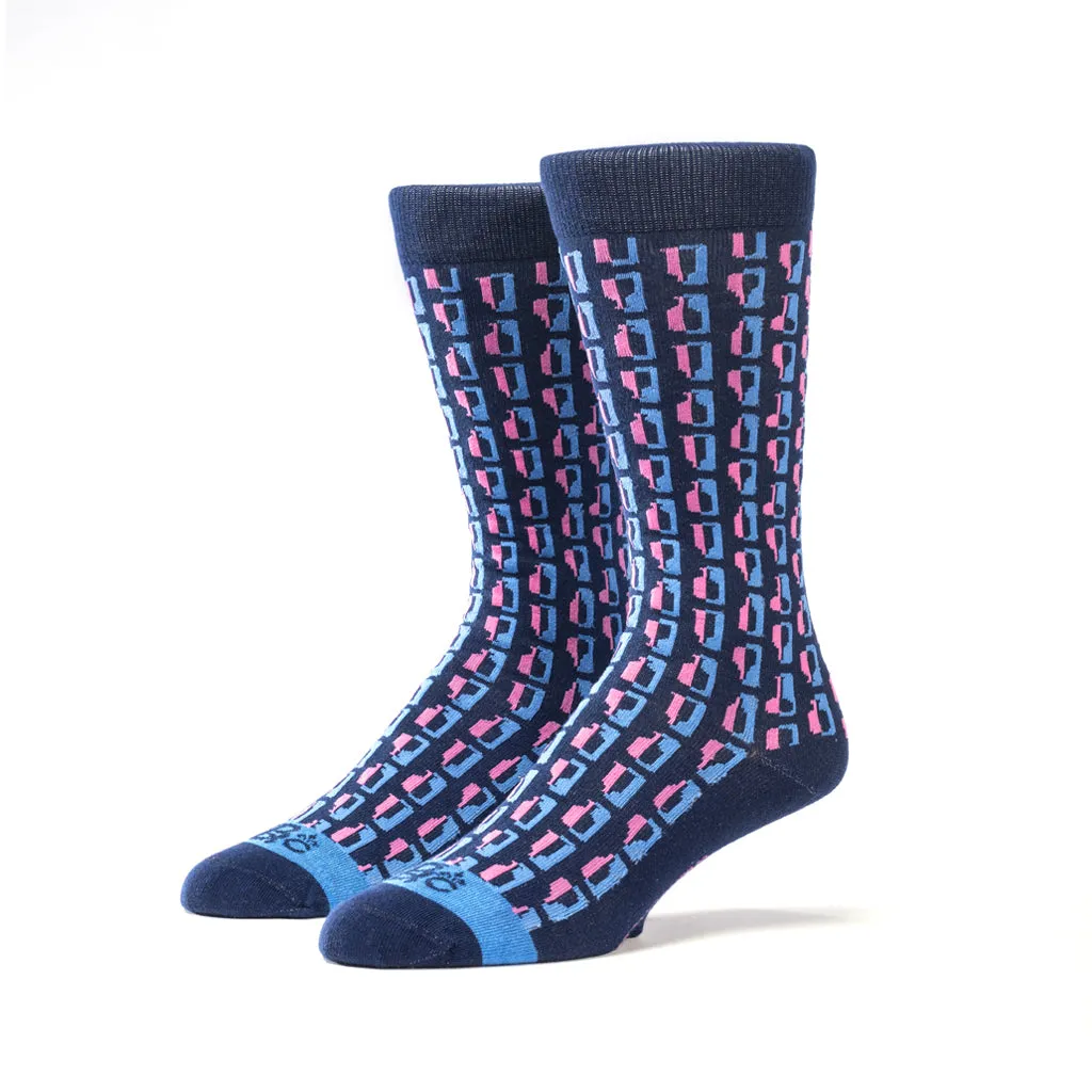 Bourbon Row Bow Tie   Sock Gift Set | Pink   Navy