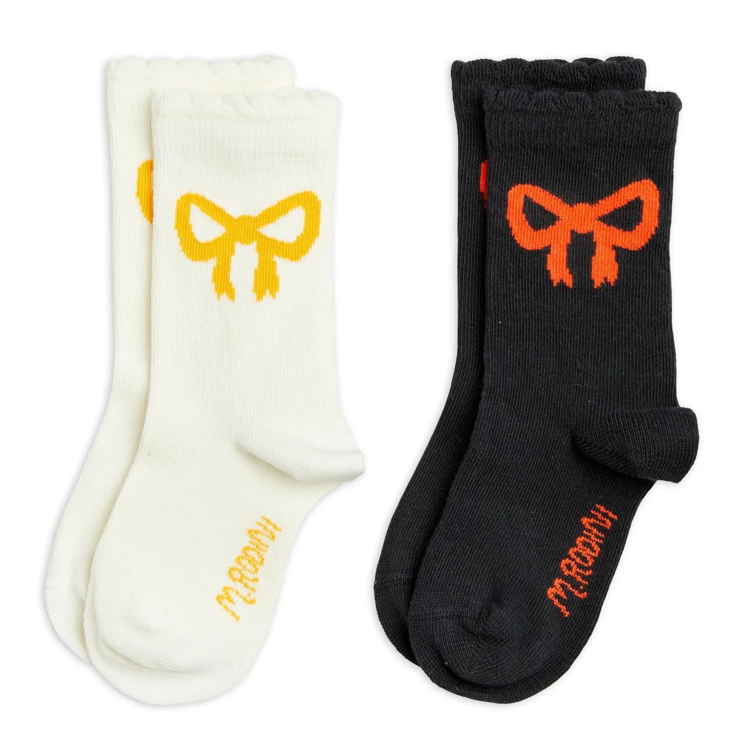 Bow 2-Pack Scallop Socks by Mini Rodini *LAST PIECE 32/35*