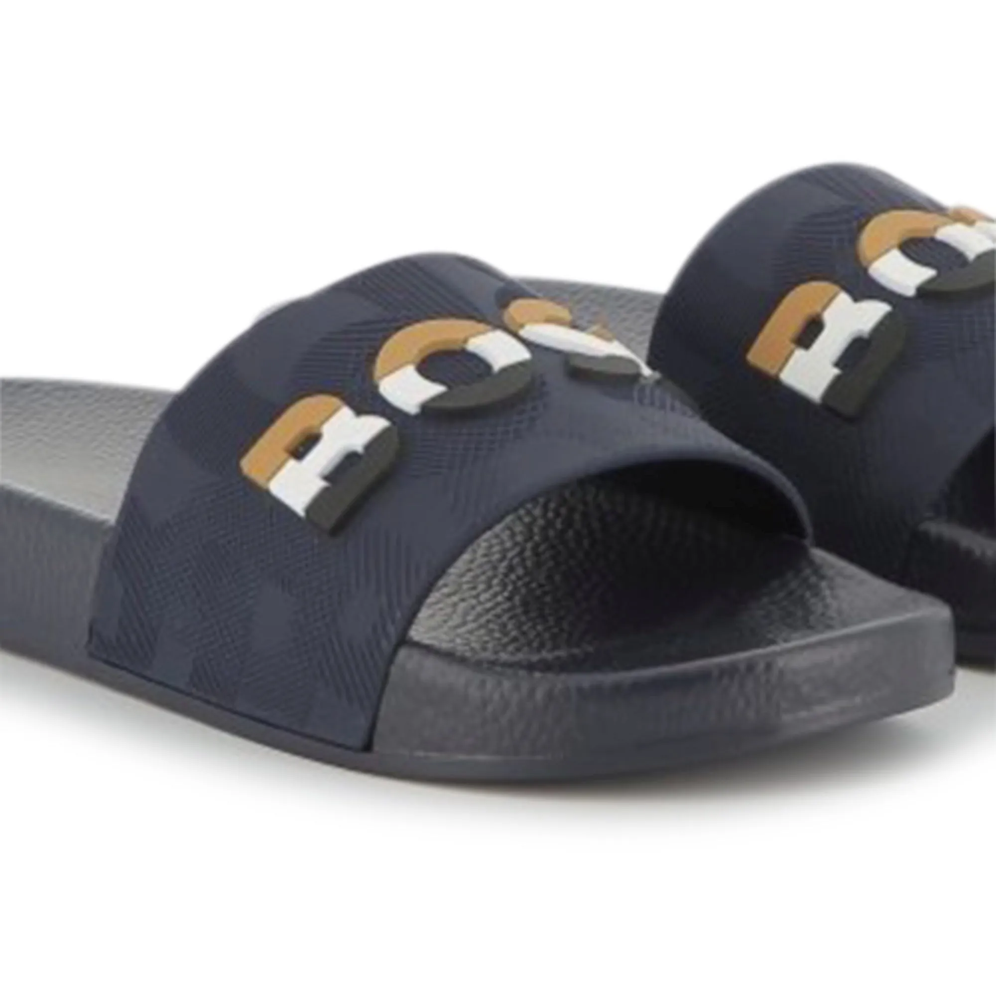 Boys Navy Logo Slides