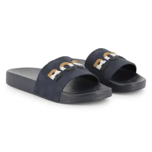 Boys Navy Logo Slides