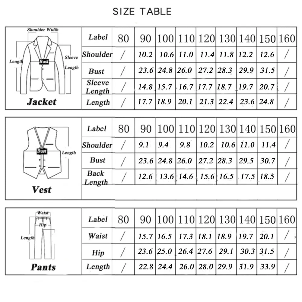 Boys' Red Corduroy Formal Suit  3 piece Dresswear suit set with jacket,pants and vest