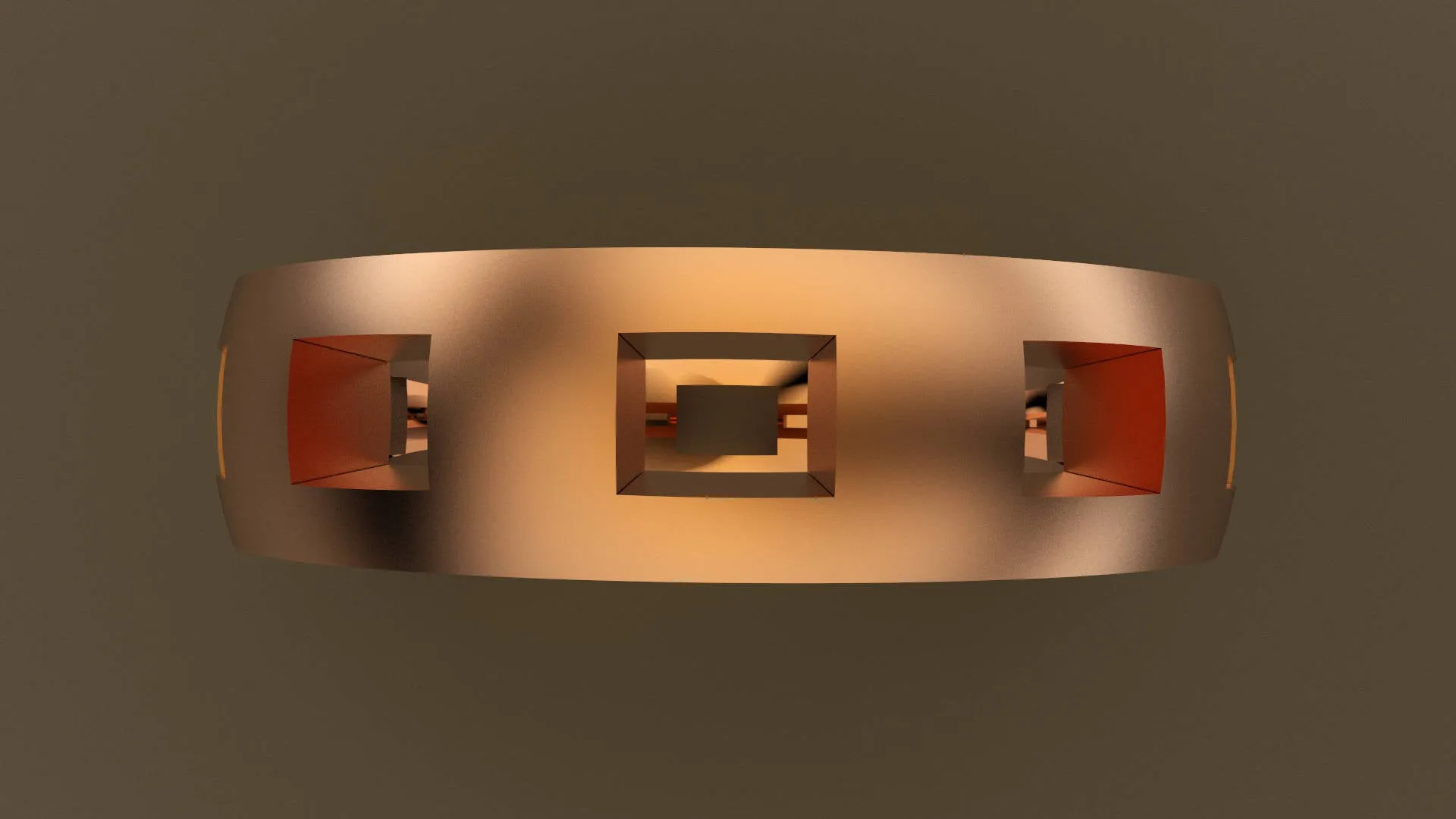 Brushed Rose Gold 6mm Cutout Wedding Band