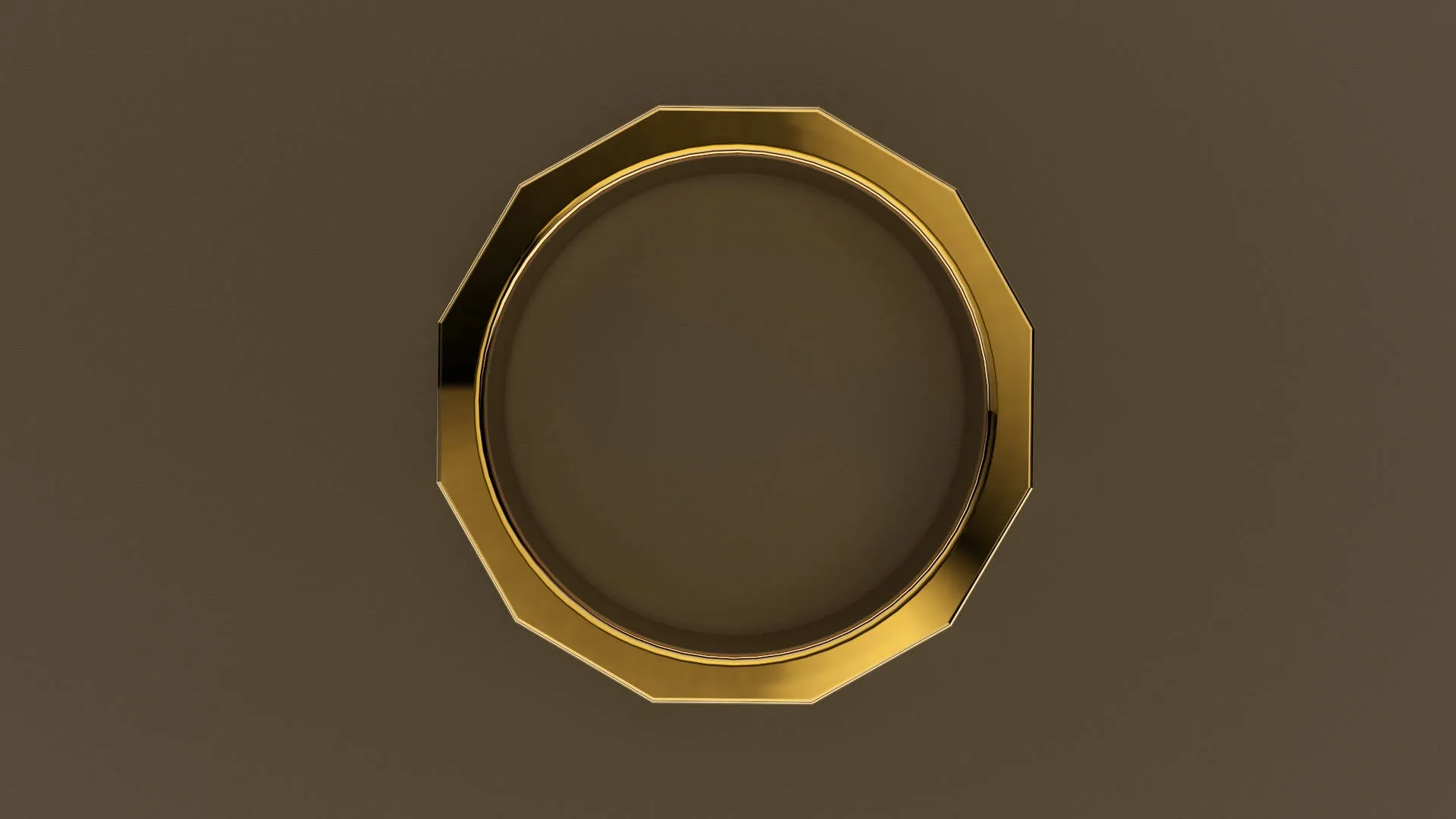 Brushed Yellow Gold 6mm 12 Sided Bolt Wedding Band