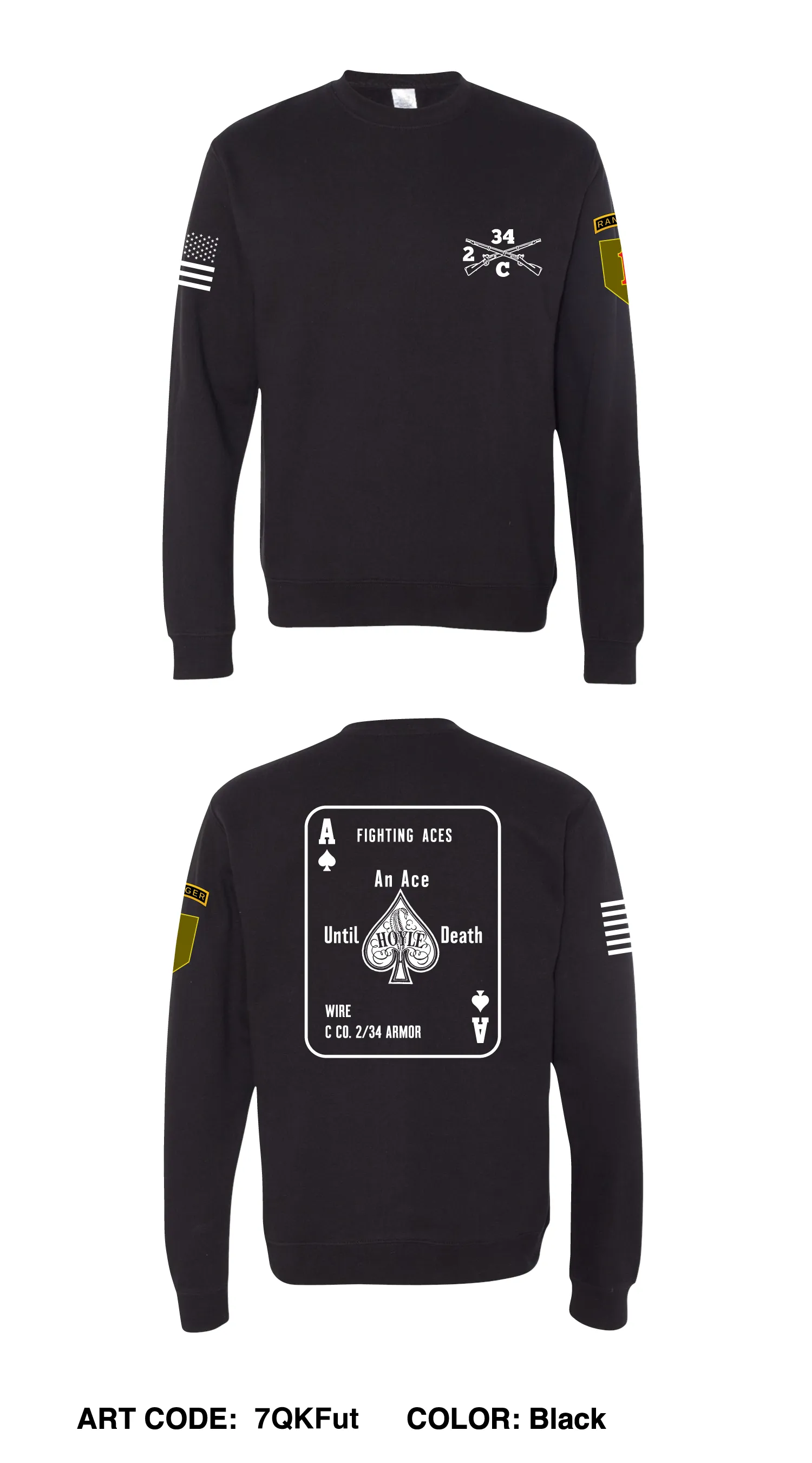 C Co, 2-34 AR BN, 1 ABCT, 1ID Comfort Unisex Crewneck Sweatshirt - 7QKFut