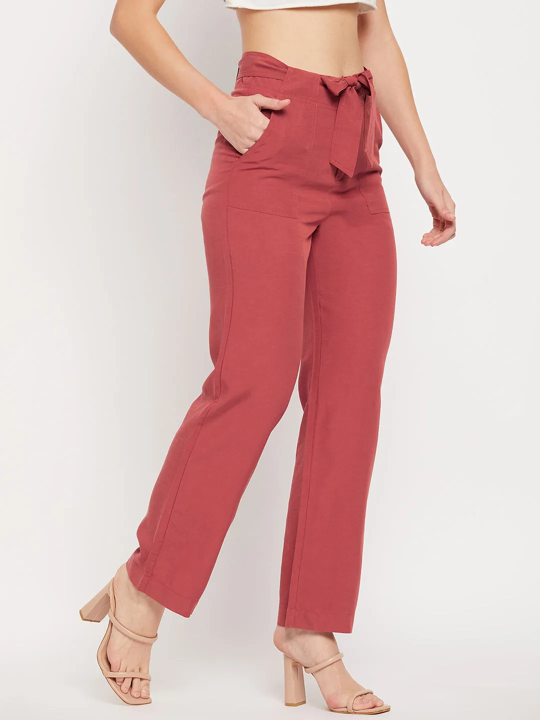 Camla Barcelona Brick Knot Belted Trousers