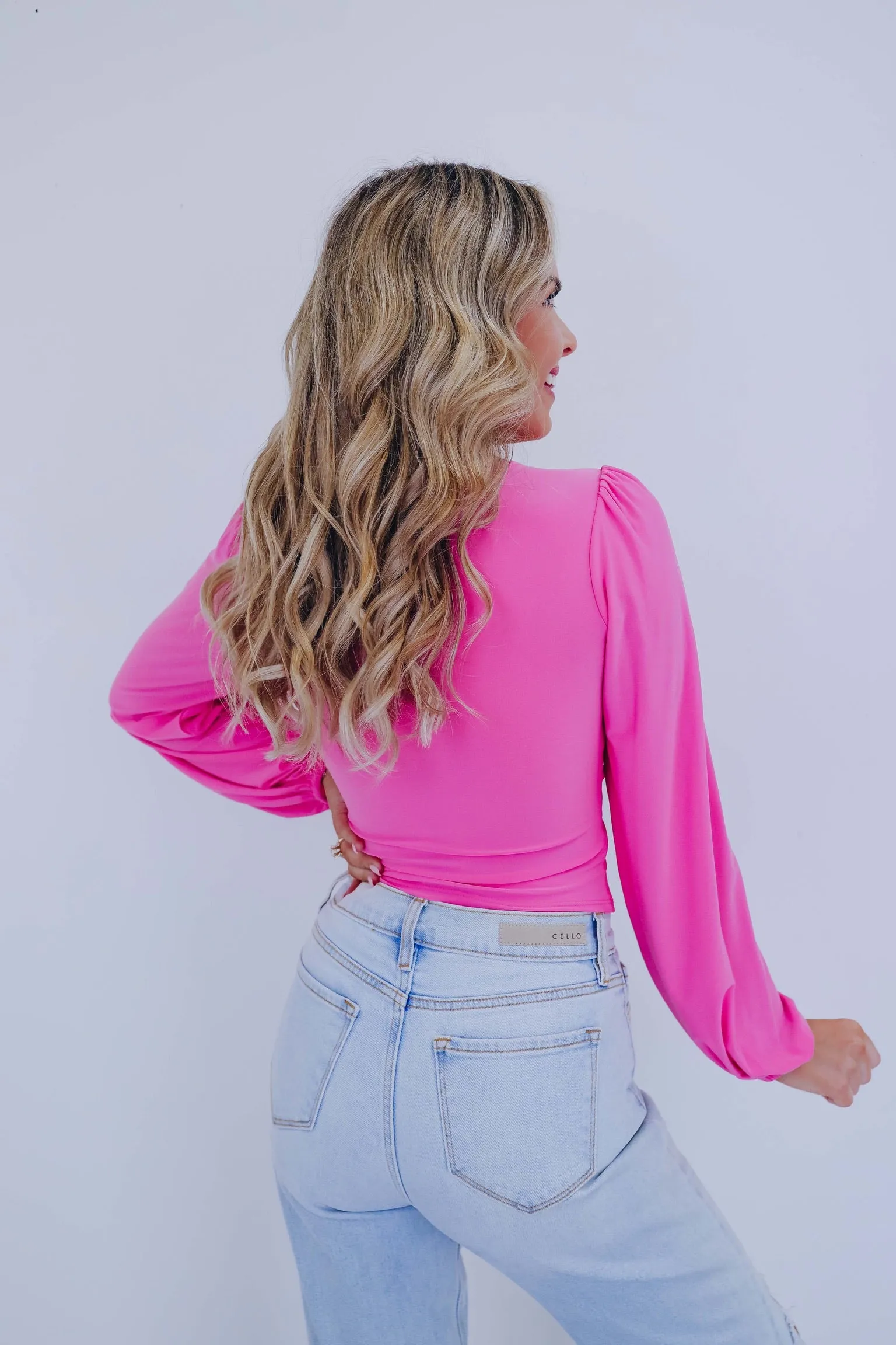 Cassie Cut-Out Crop Top - Pink