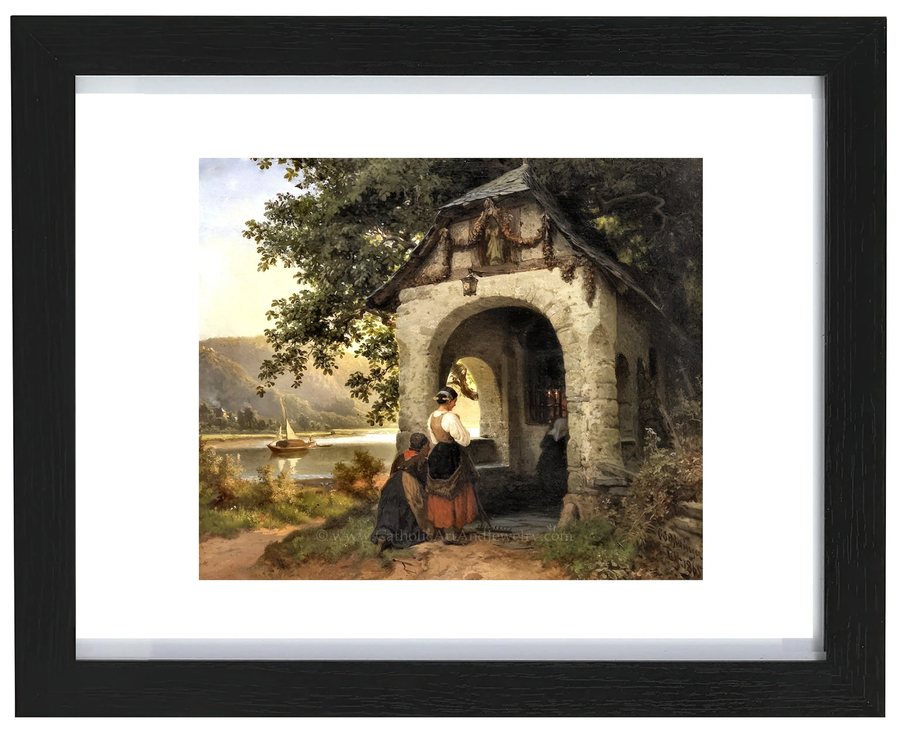 Chapel in the Countryside – "Capelle an der Mosel" – Carl Schlesinger – Catholic Art – Catholic Gift – Archival Quality