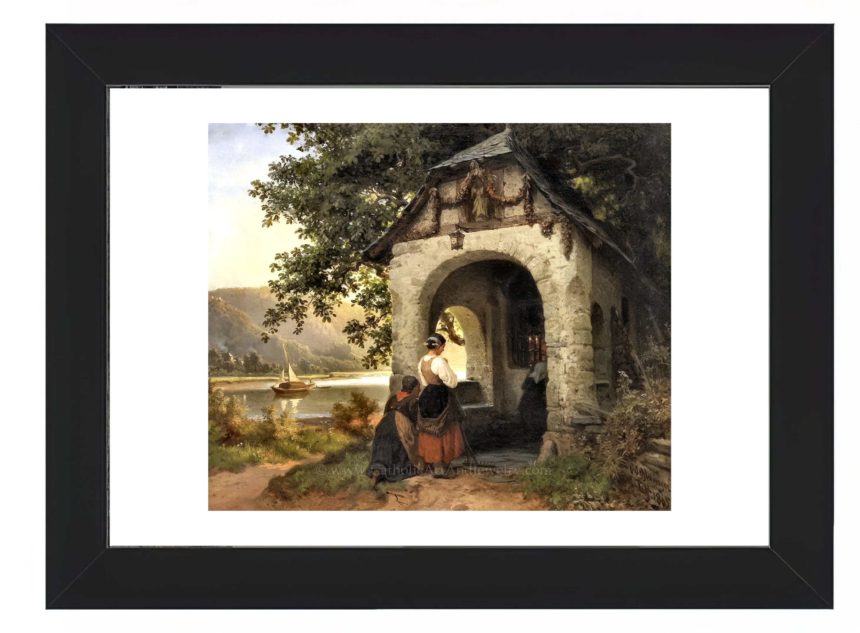 Chapel in the Countryside – "Capelle an der Mosel" – Carl Schlesinger – Catholic Art – Catholic Gift – Archival Quality