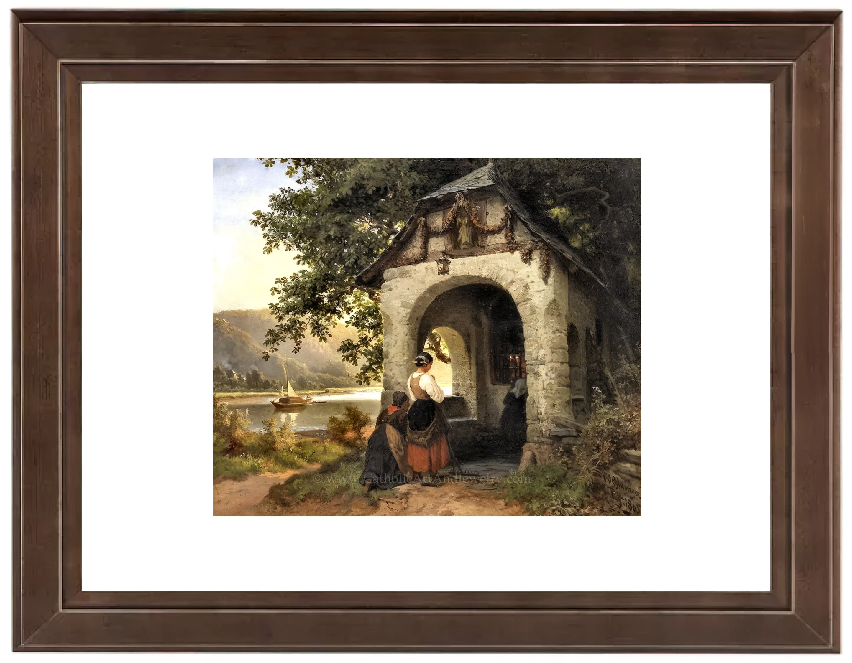 Chapel in the Countryside – "Capelle an der Mosel" – Carl Schlesinger – Catholic Art – Catholic Gift – Archival Quality