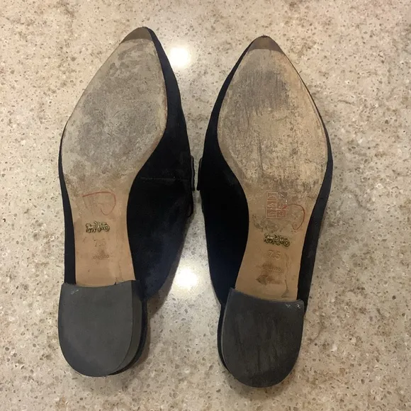 Coach Black Velvet Nova Loafer Slides Size 7.5