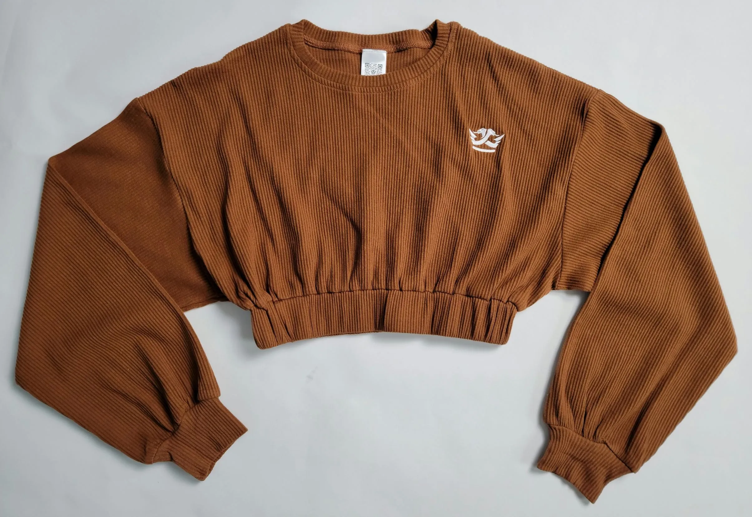 Cropped Top Jogger Set (Dark Brown)