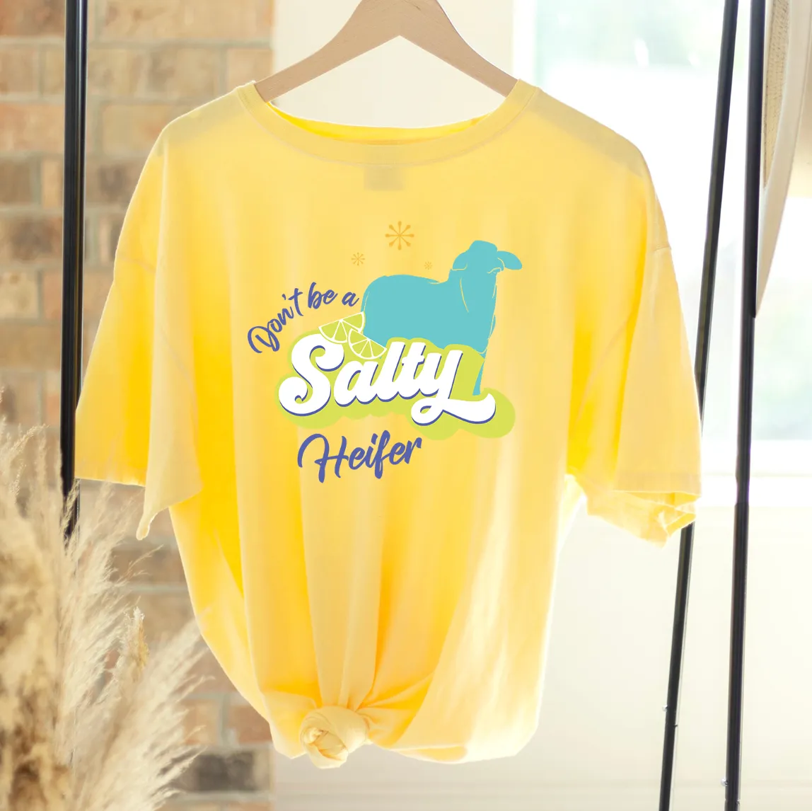 Don't Be A Salty Brahman Heifer ComfortWash/ComfortColor T-Shirt (S-4XL) - Multiple Colors!