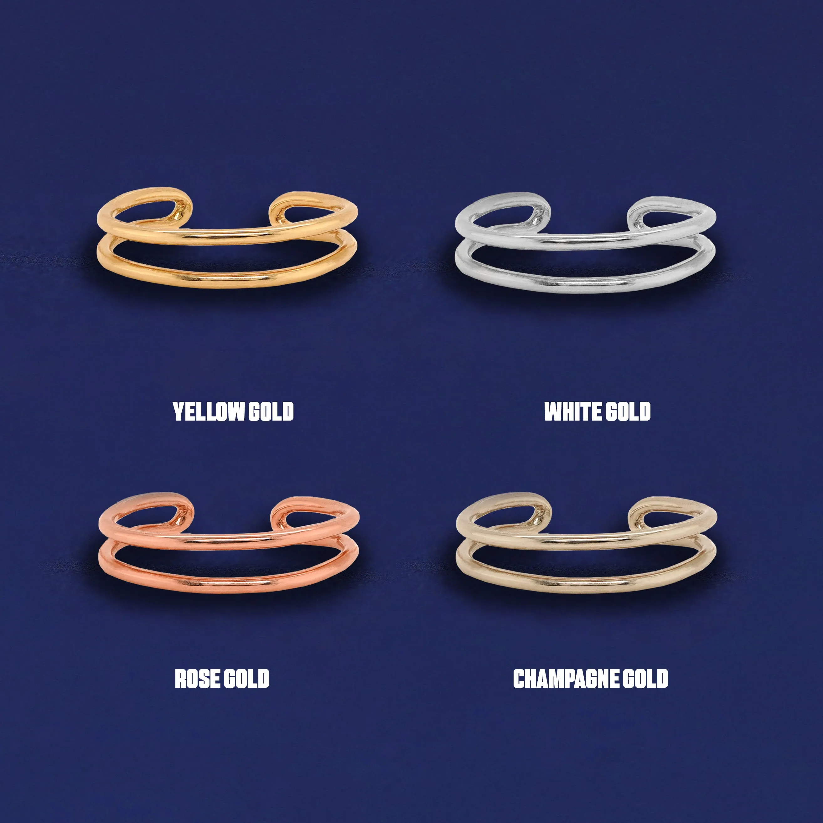 Double Line Toe Ring