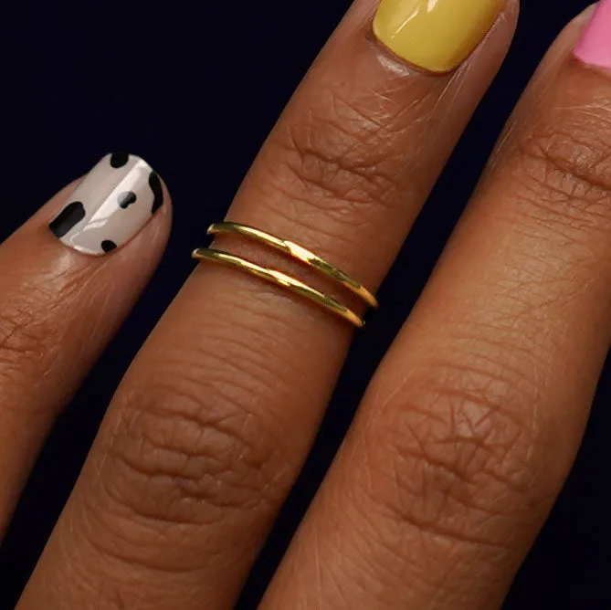 Double Line Toe Ring