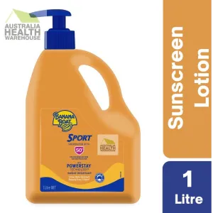 [Expiry: 05/2027] Banana Boat Sport Sunscreen SPF 50  Lotion 1 Litre