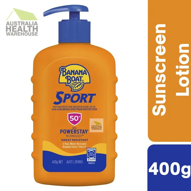 [Expiry: 12/2026] Banana Boat Sport Sunscreen SPF 50  Lotion 400g
