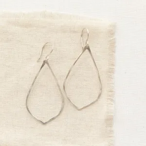 Forged Pointed Silver Hoop Earrings