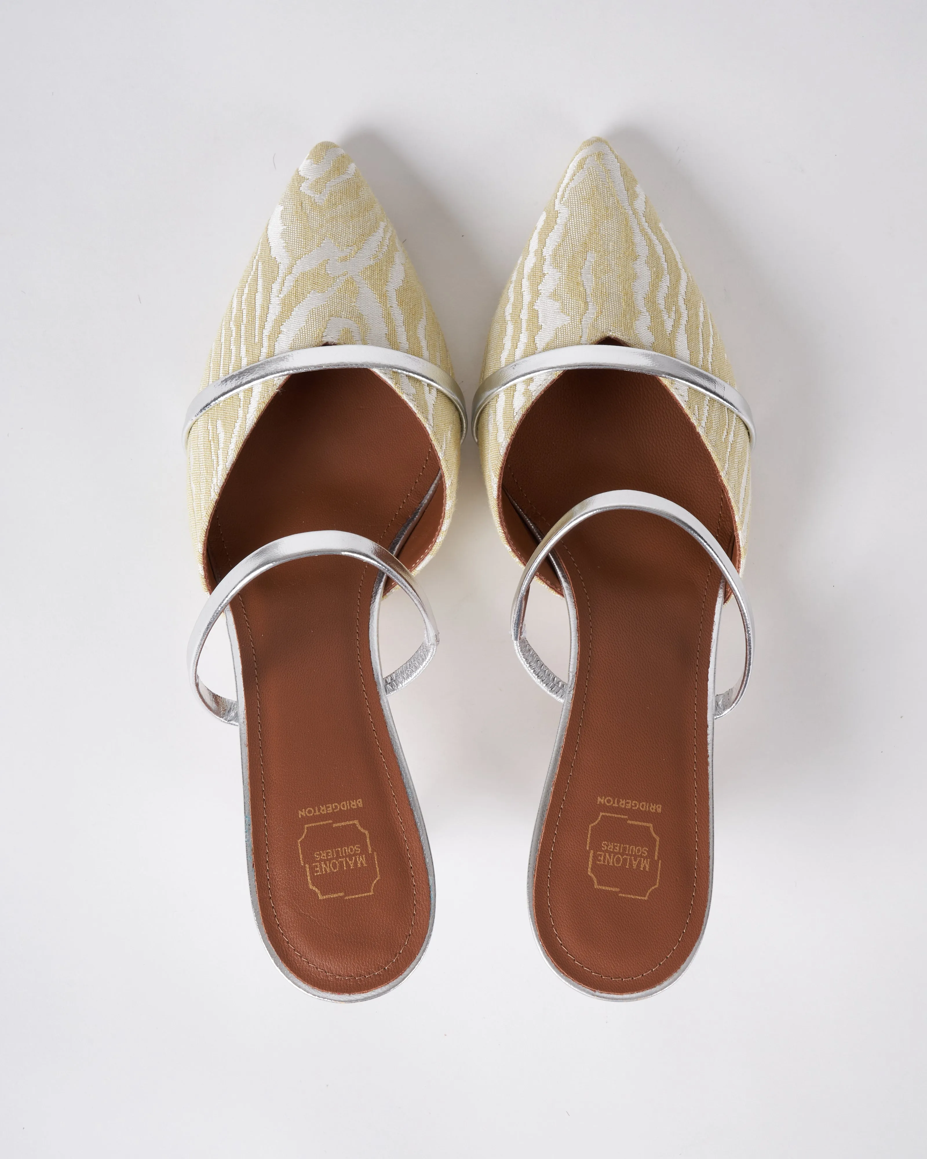 frankie heel - pale yellow/silver