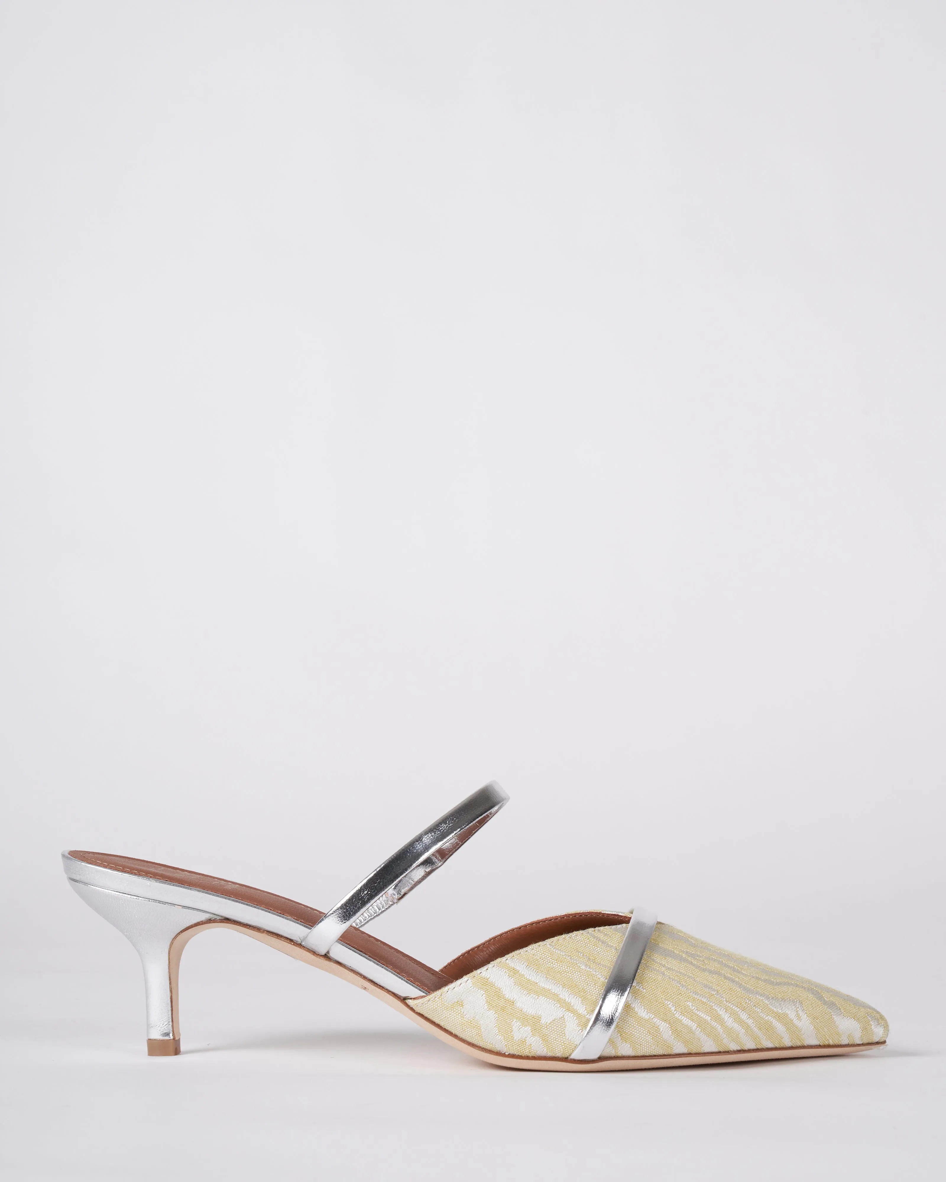 frankie heel - pale yellow/silver
