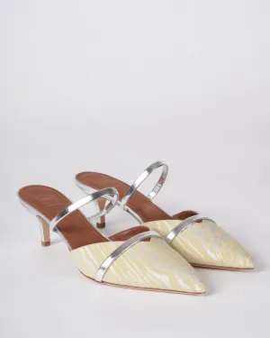 frankie heel - pale yellow/silver