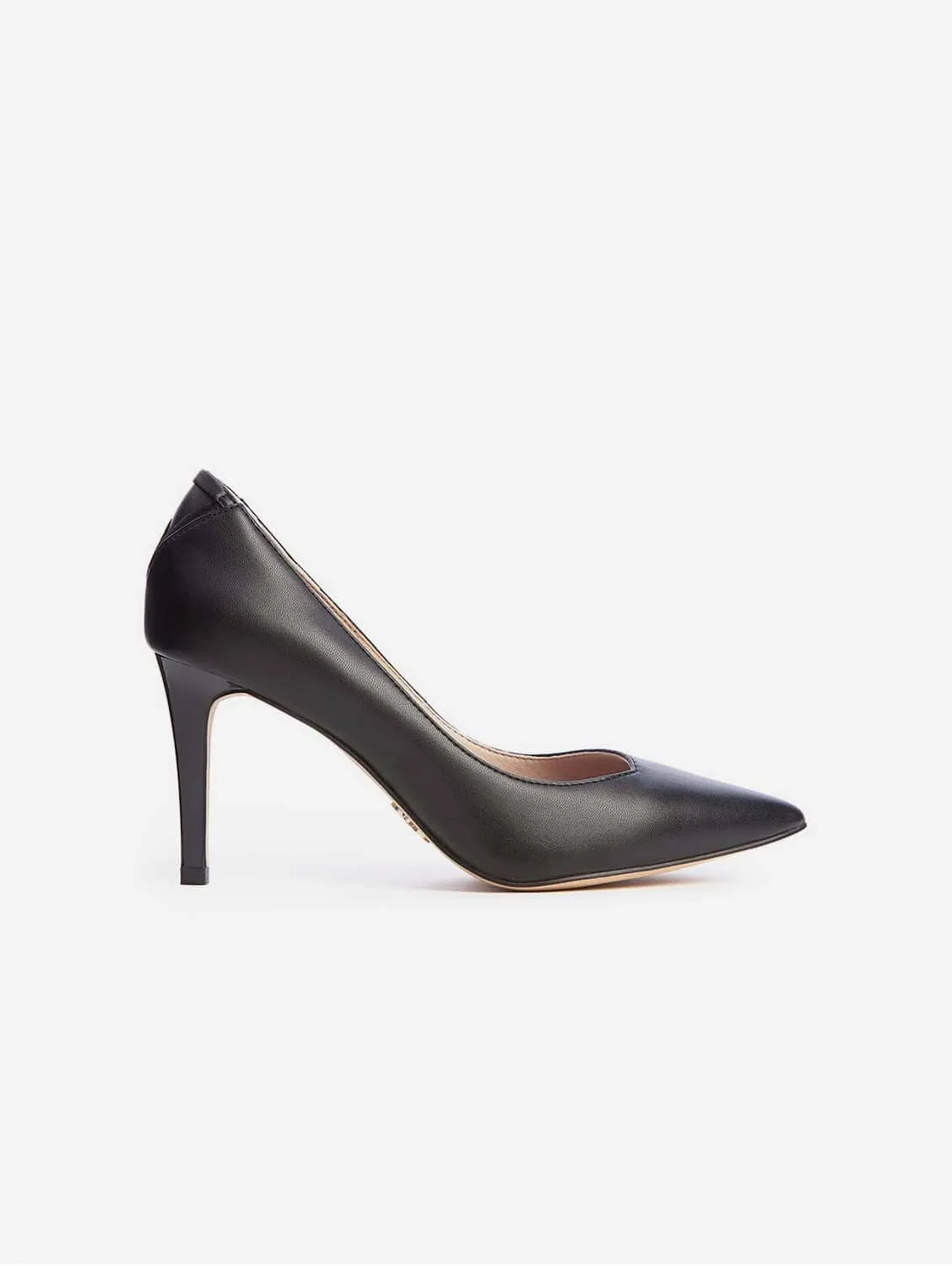 Frida Vegan Nappa Leather Pointed Toe Pump | Midnight Black