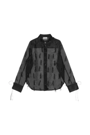 Fringed Organza Shirt