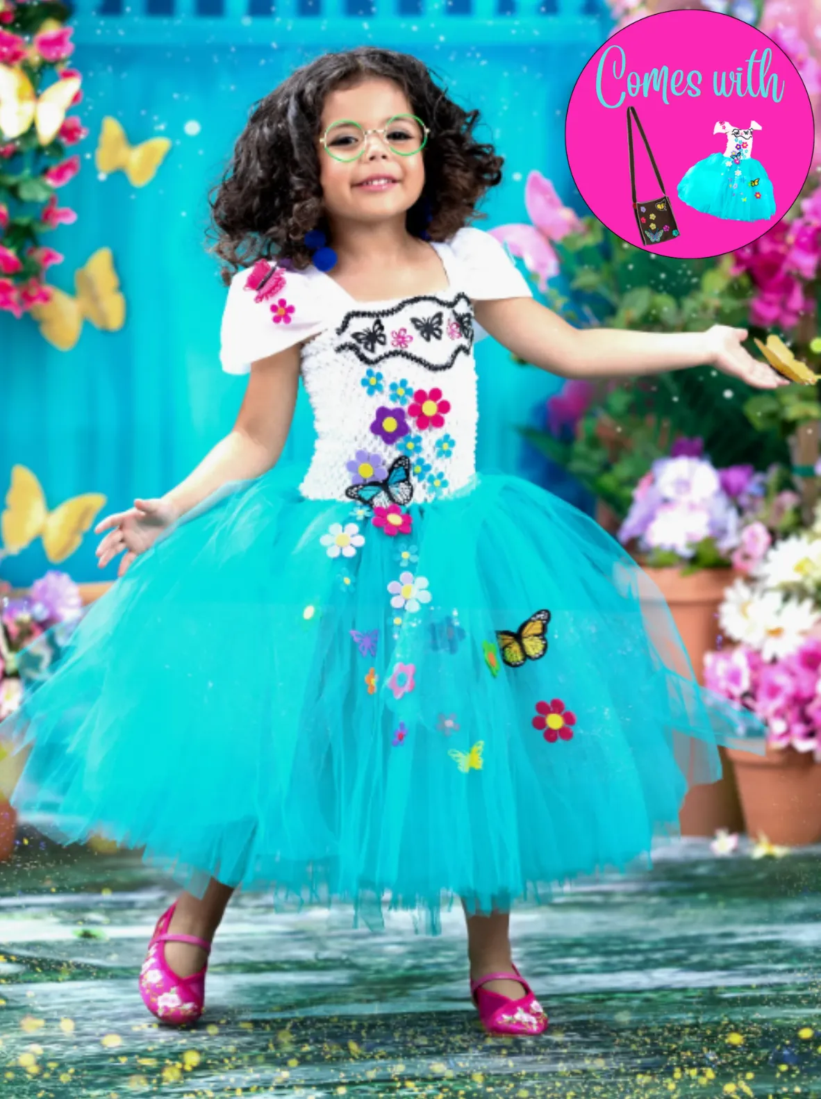 Girls Mirabel Floral Tutu Costume Dress