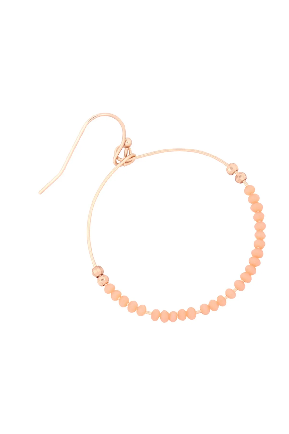 GLASS BEAD ROUND EARRINGS
