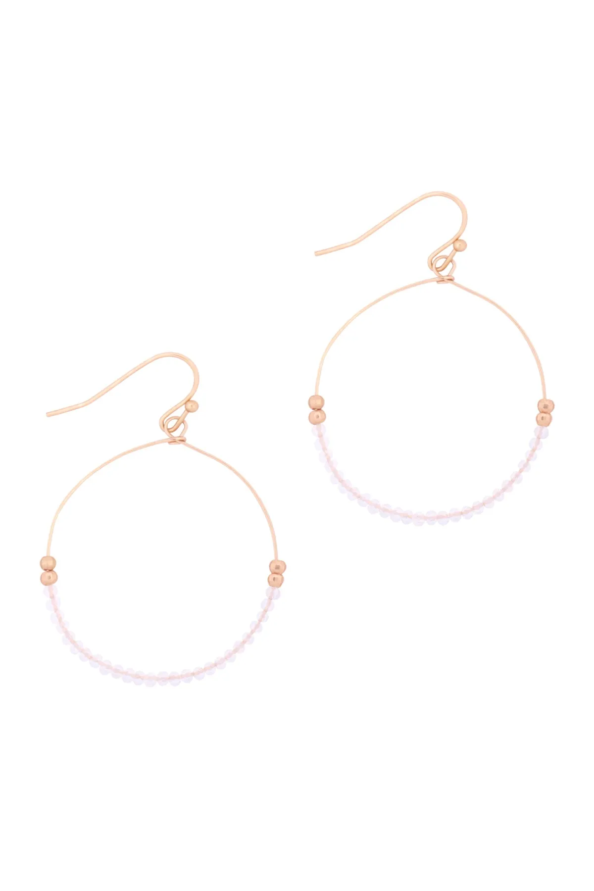 GLASS BEAD ROUND EARRINGS