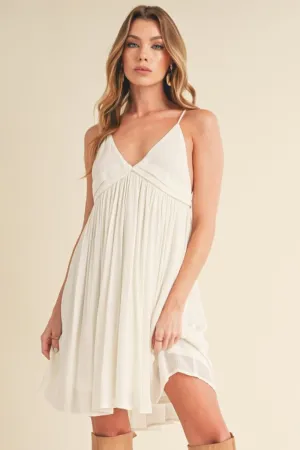 Hazel Blues® |  Aemi   Co Ruched Plunge Mini Cami Dress